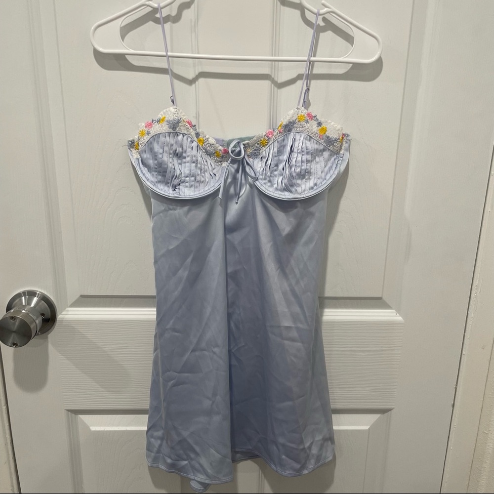Look Sky Blue Bra Top Dress